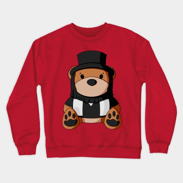 Rabbi Teddy Bear Crewneck Sweatshirt by Alisha Ober Designs